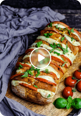 Fächerbaguette Caprese