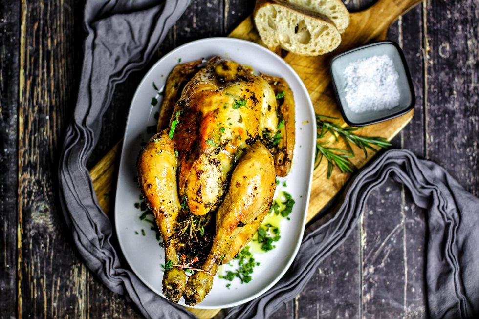 Kräuterhuhn aus dem Ofen