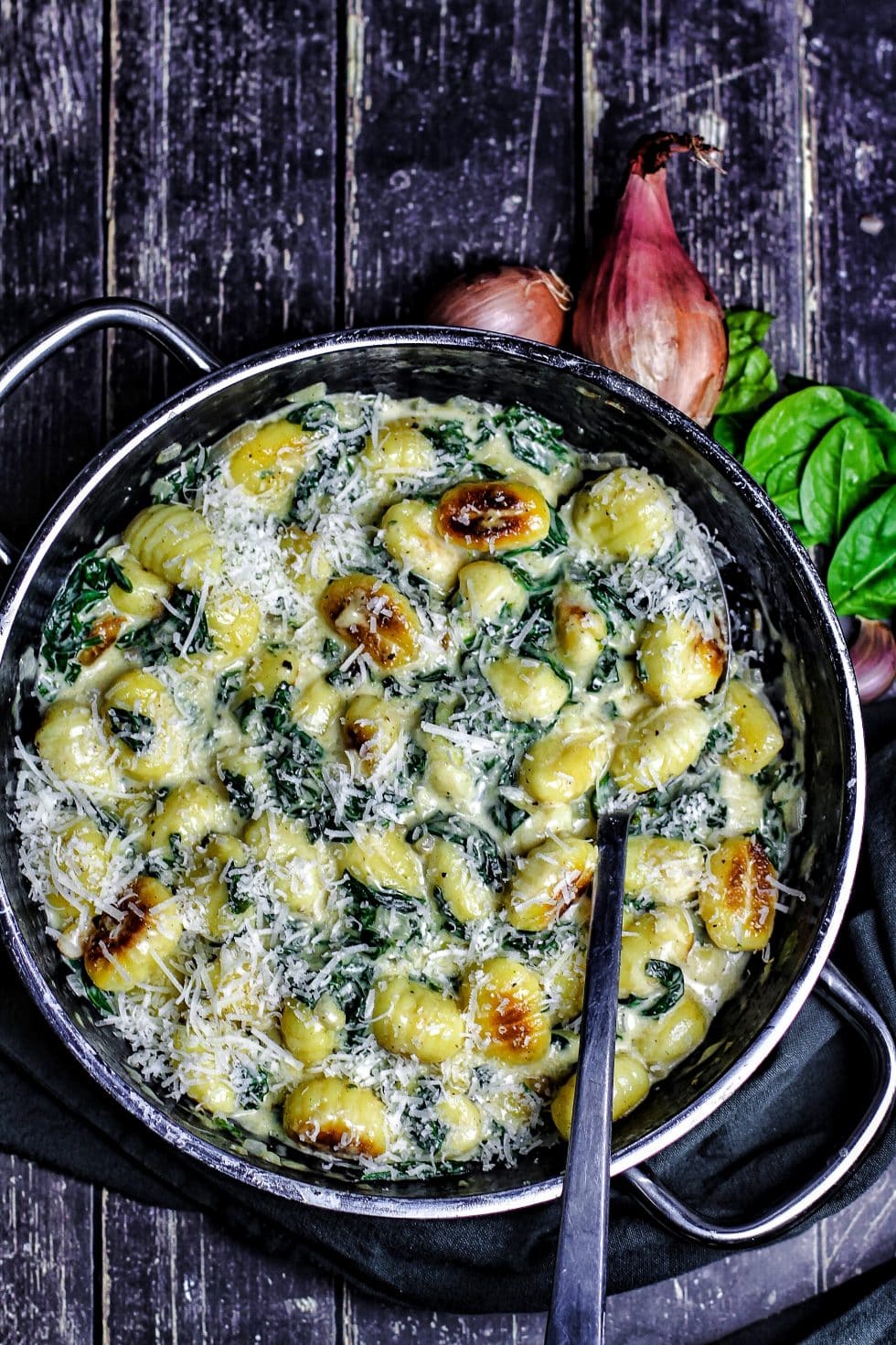 schnelle-gnocchi-pfanne-mit-spinat