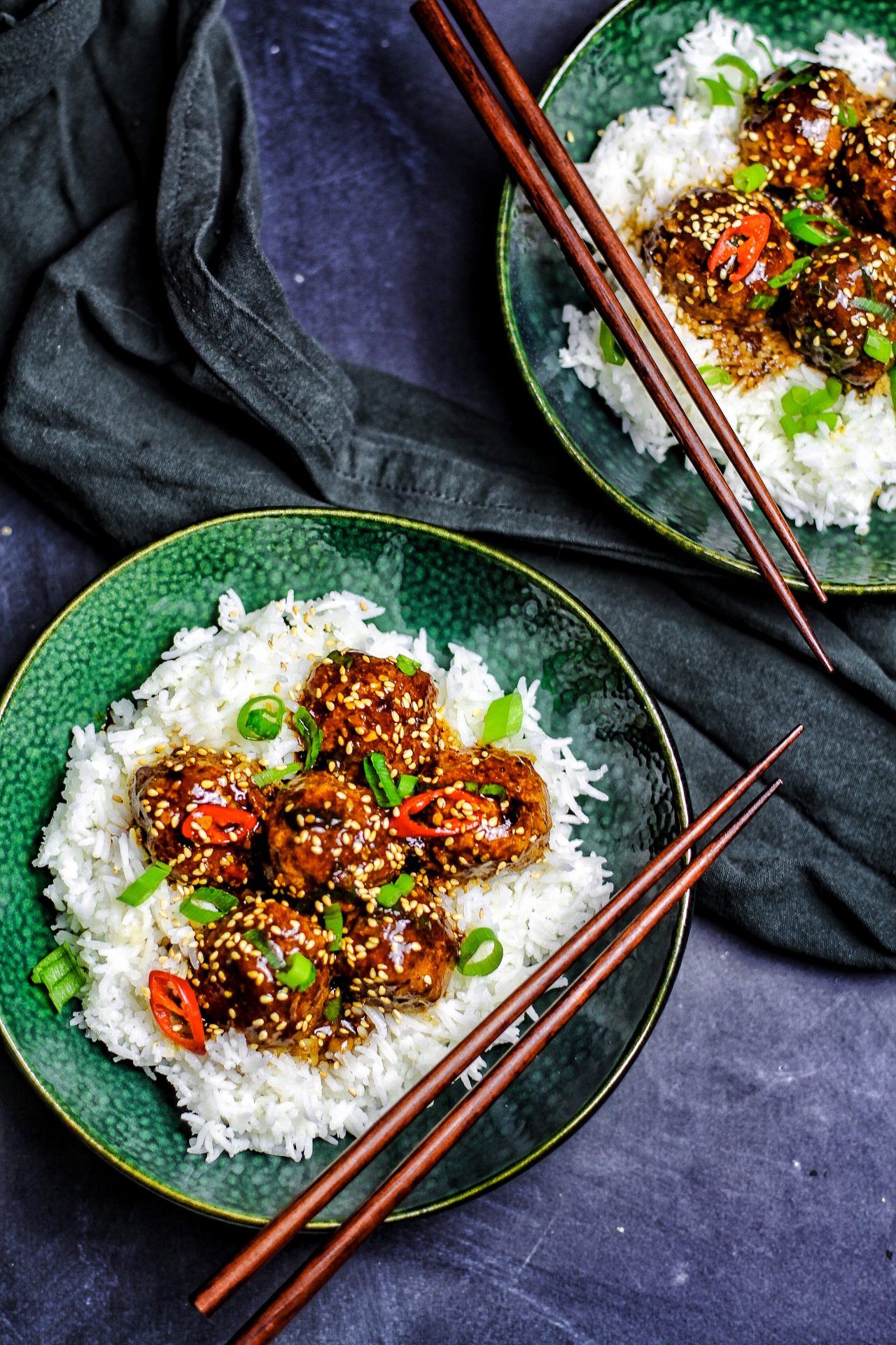 Hackbällchen Teriyaki