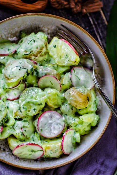 Kartoffelsalat mit Bärlauch-Mayonnaise