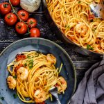 eine sommerliche Garnelenpasta geht immer