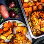 Ofenhähnchen mit Kürbis geht immer