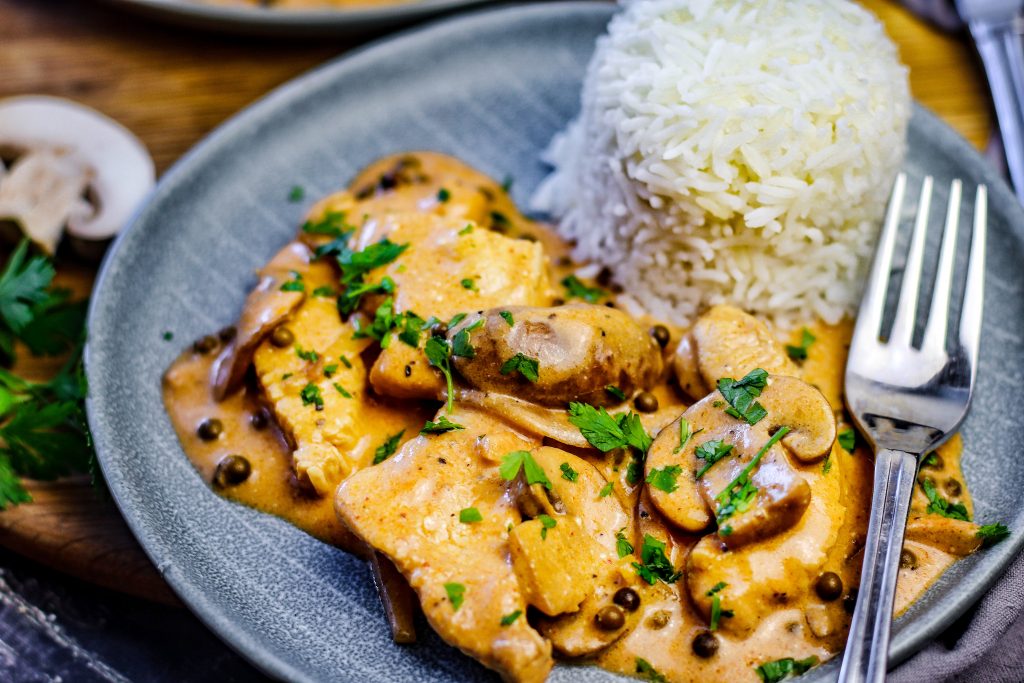 Pfeffergeschnetzeltes mit Putenbrust