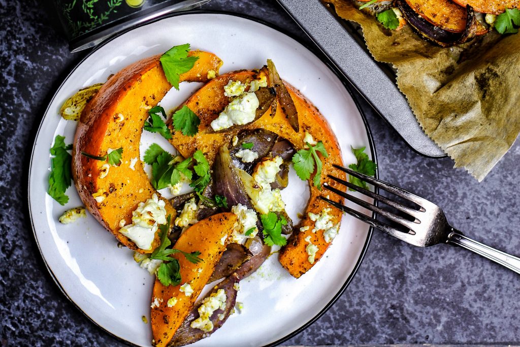 Ofenkürbis mit Feta