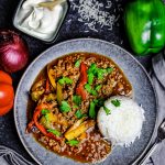 sieht dieses Paprikapfanne mit Hackfleisch nicht lecker aus?