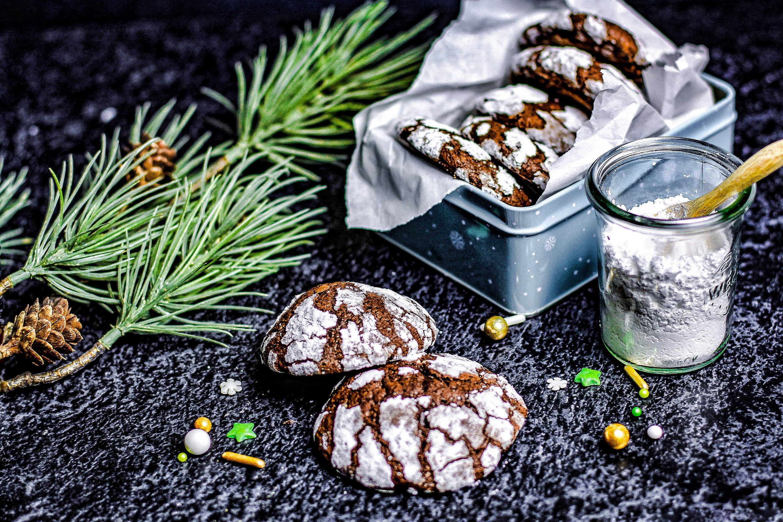 Crinkle Cookies sind die perfekten Weihnachtskekse