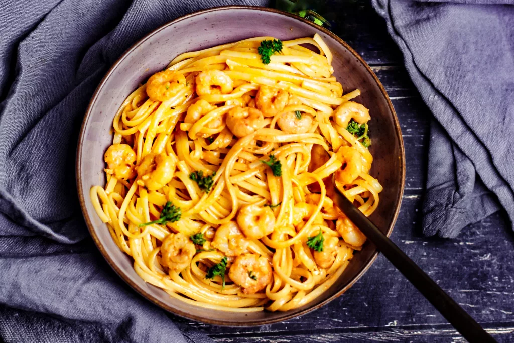 cremige Garnelenpasta