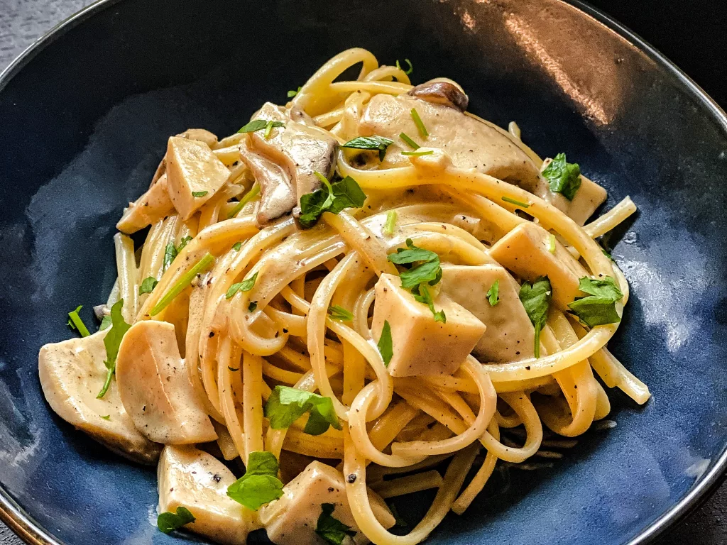 cremige Pasta mit Kräuterseitlingen