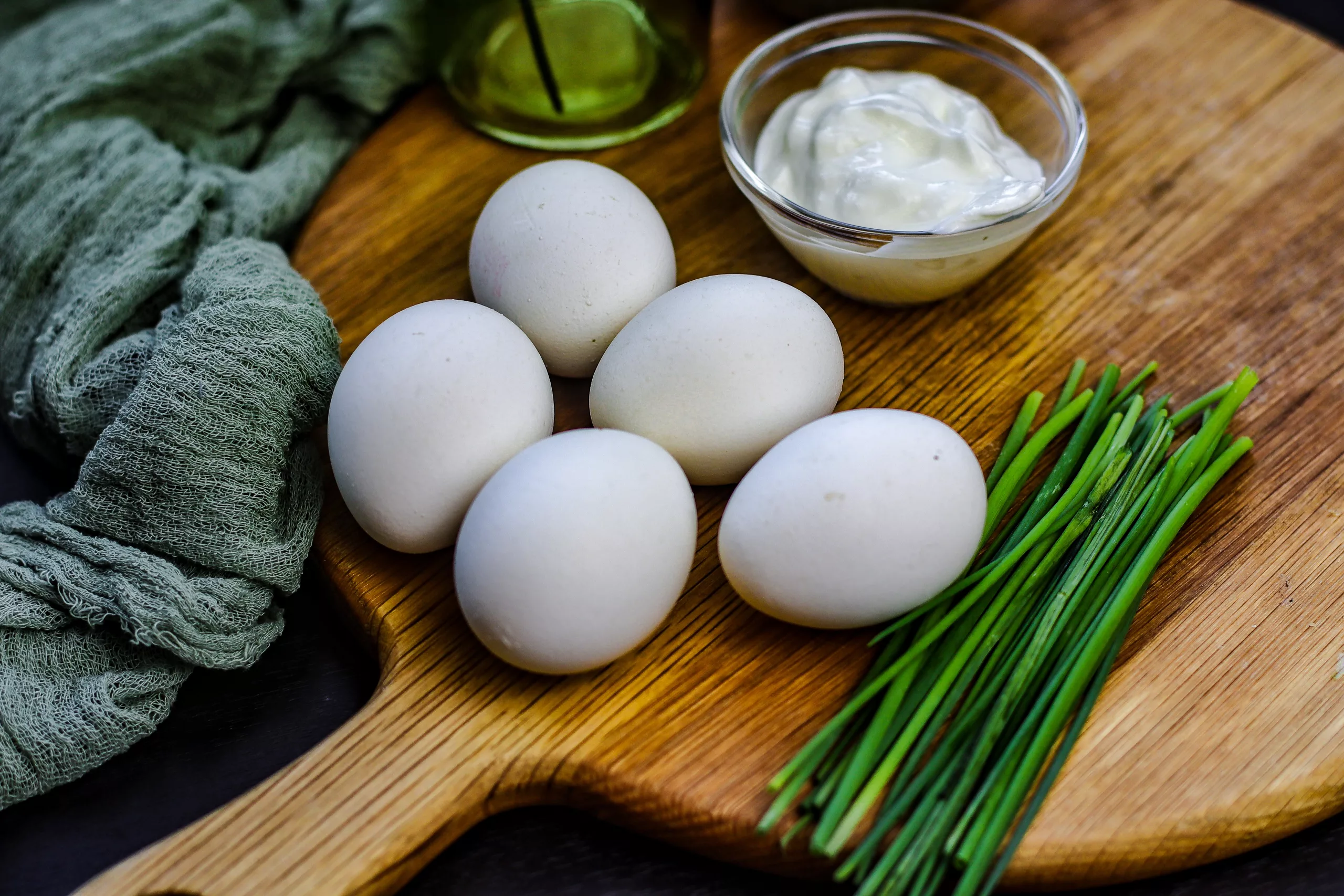 Die Zutaten für den Eiersalat