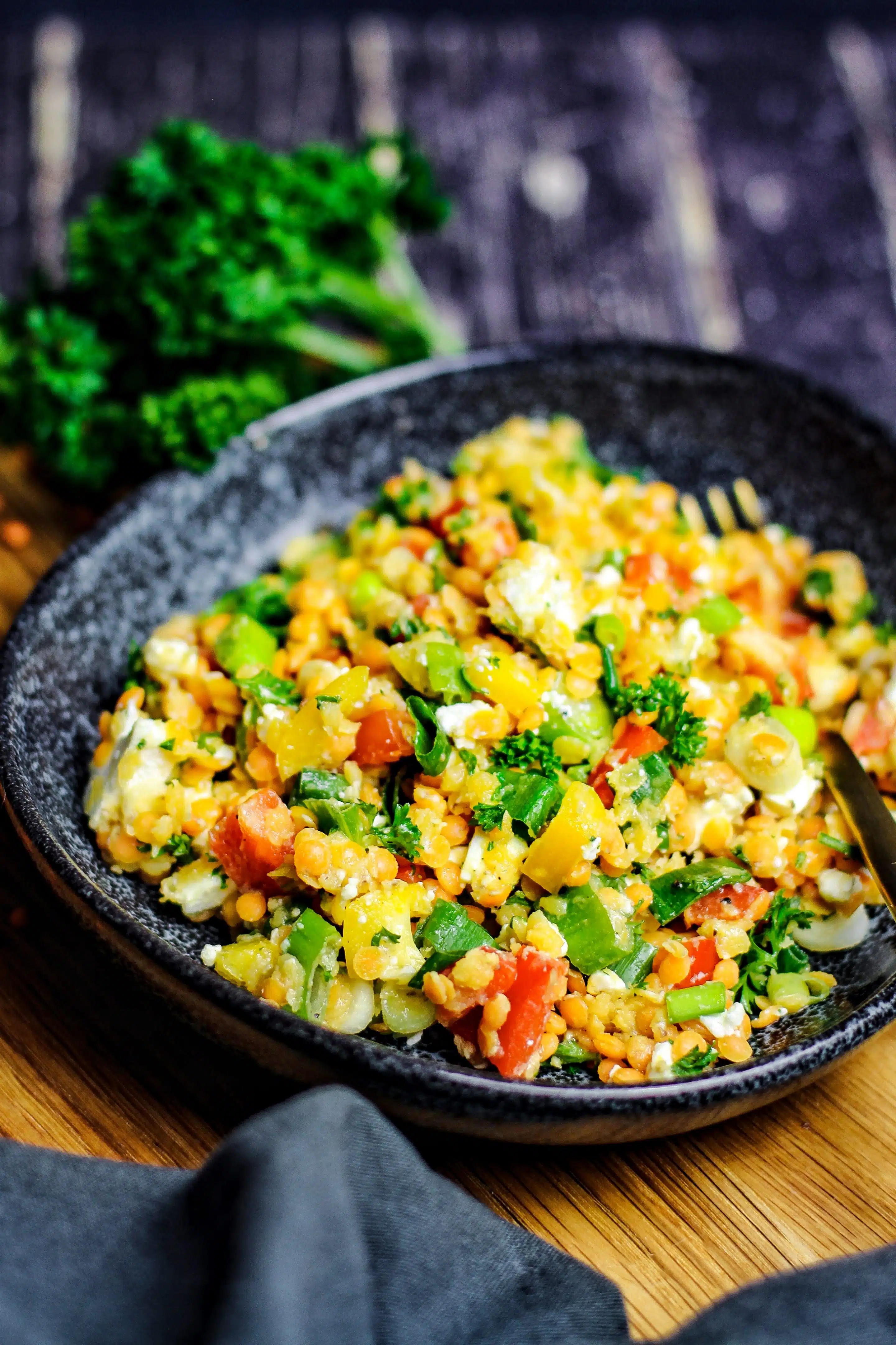 Linsensalat mit Feta ist super einfach gemacht
