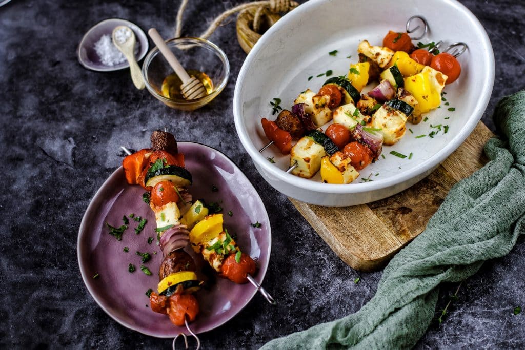 Halloumi Spieße - perfektes Grillrezept