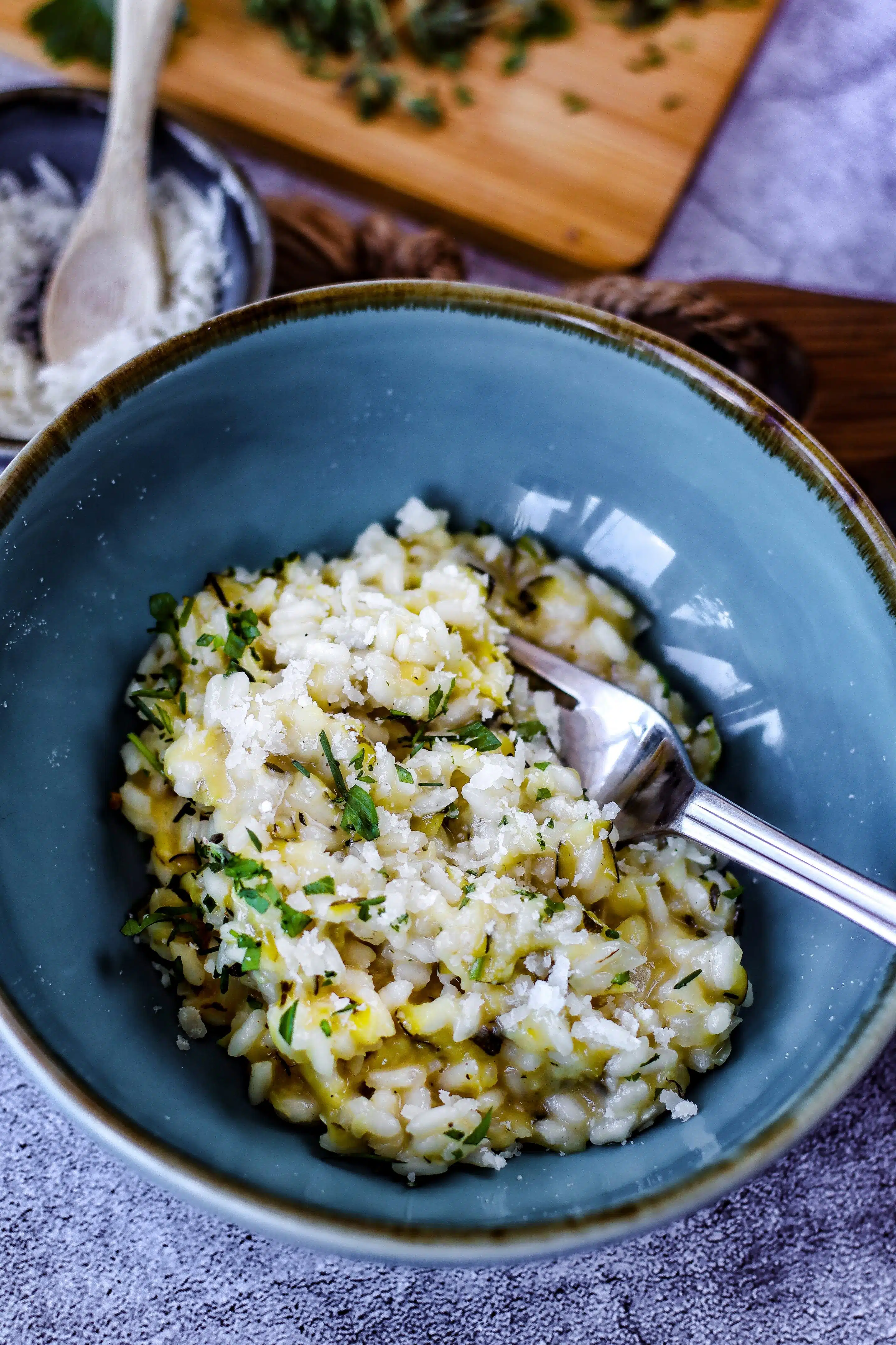 Zucchini Risotto schmeckt der ganzen Familie