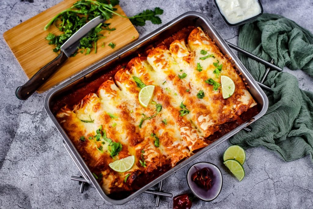 Enchiladas mit Hähnchenbrust