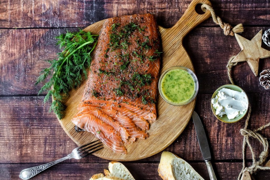 Graved Lachs mit Honig Senf Sauce