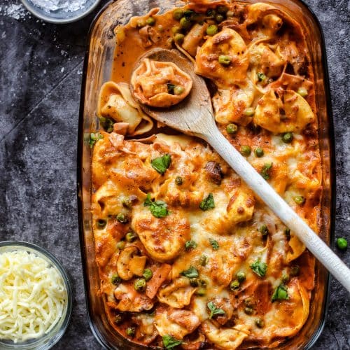 Tortellini Auflauf mit Schinken ist so lecker