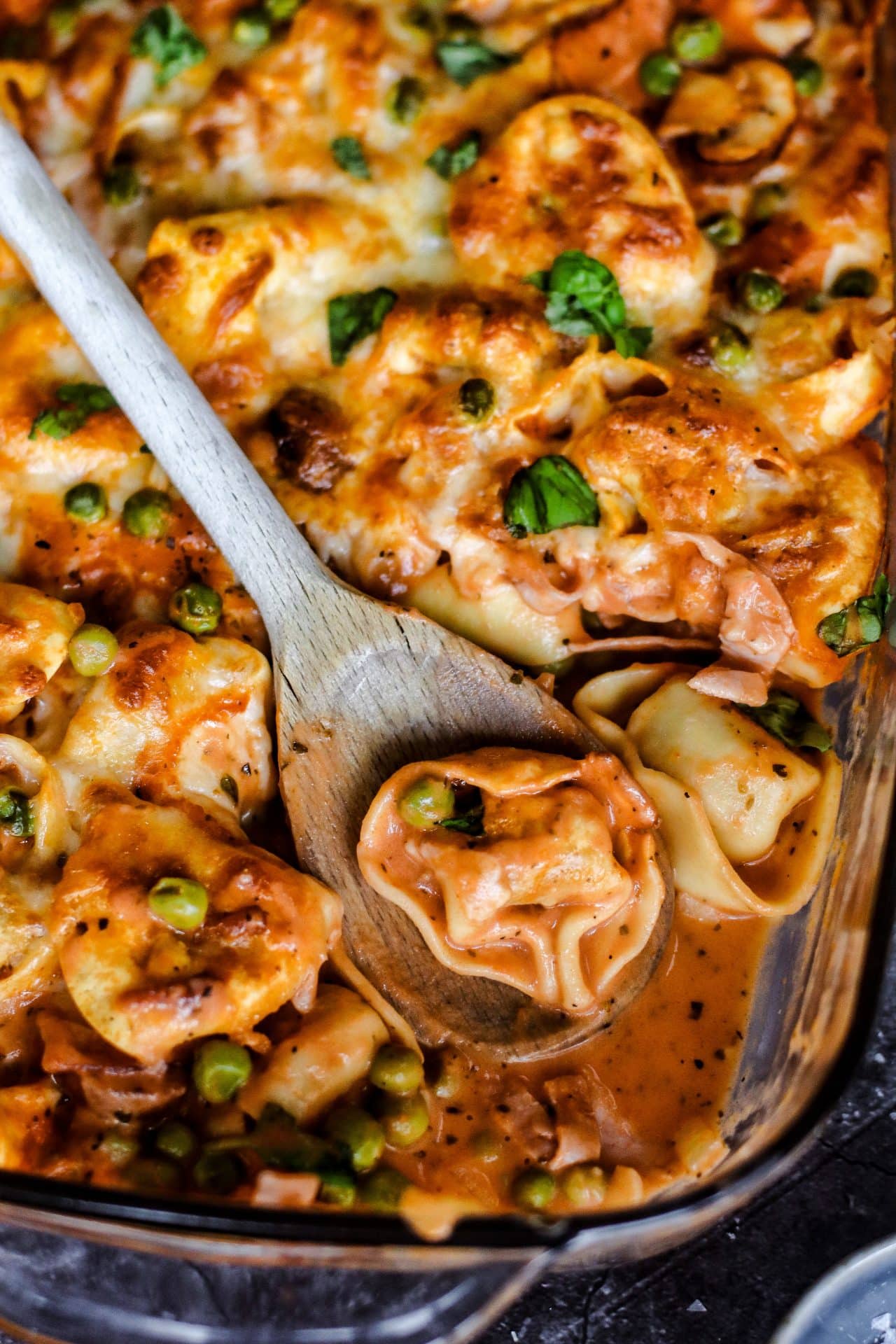 Tortellini Auflauf mit Schinken