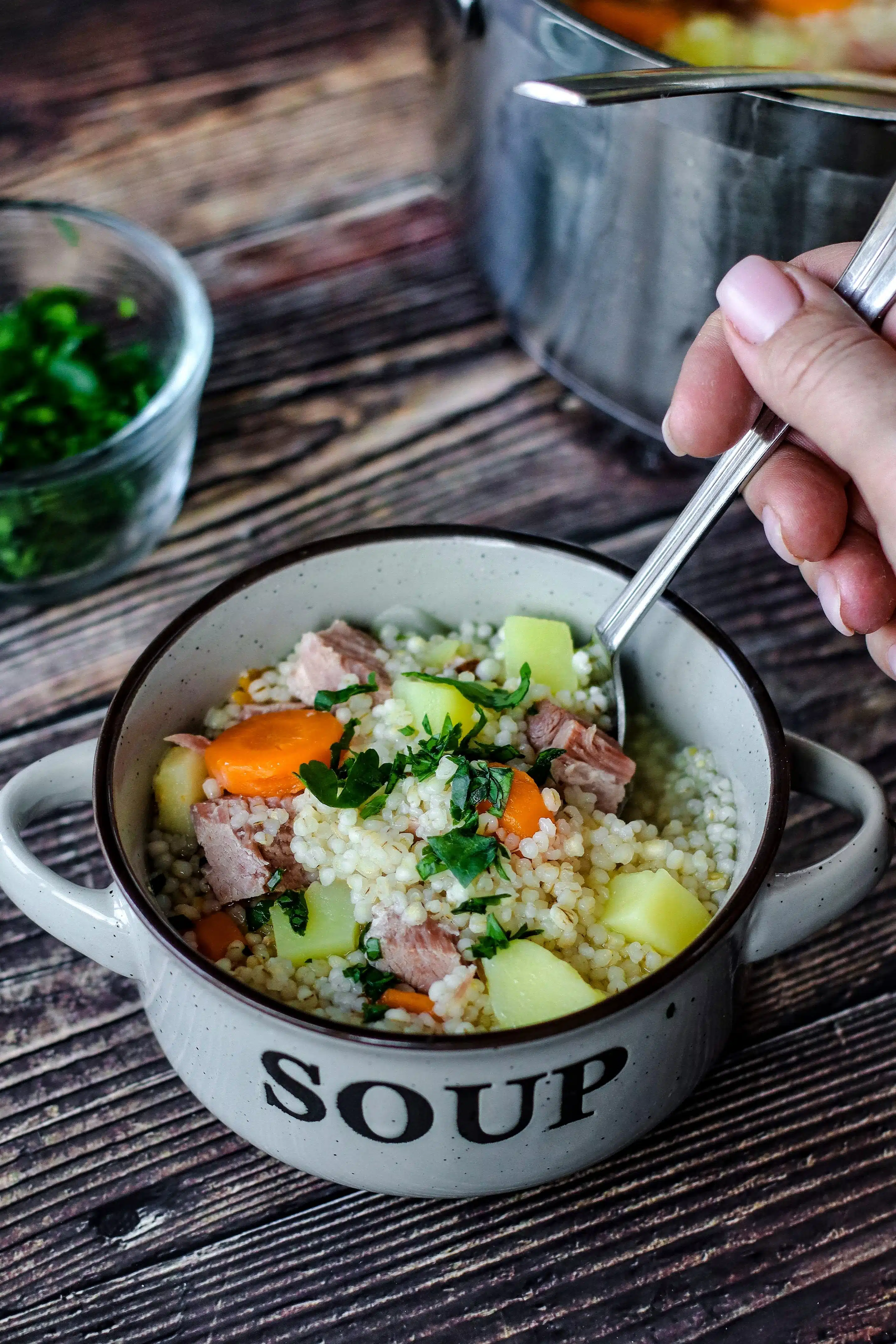 Graupensuppe sieht diese Graupensuppe nicht fantastisch aus?