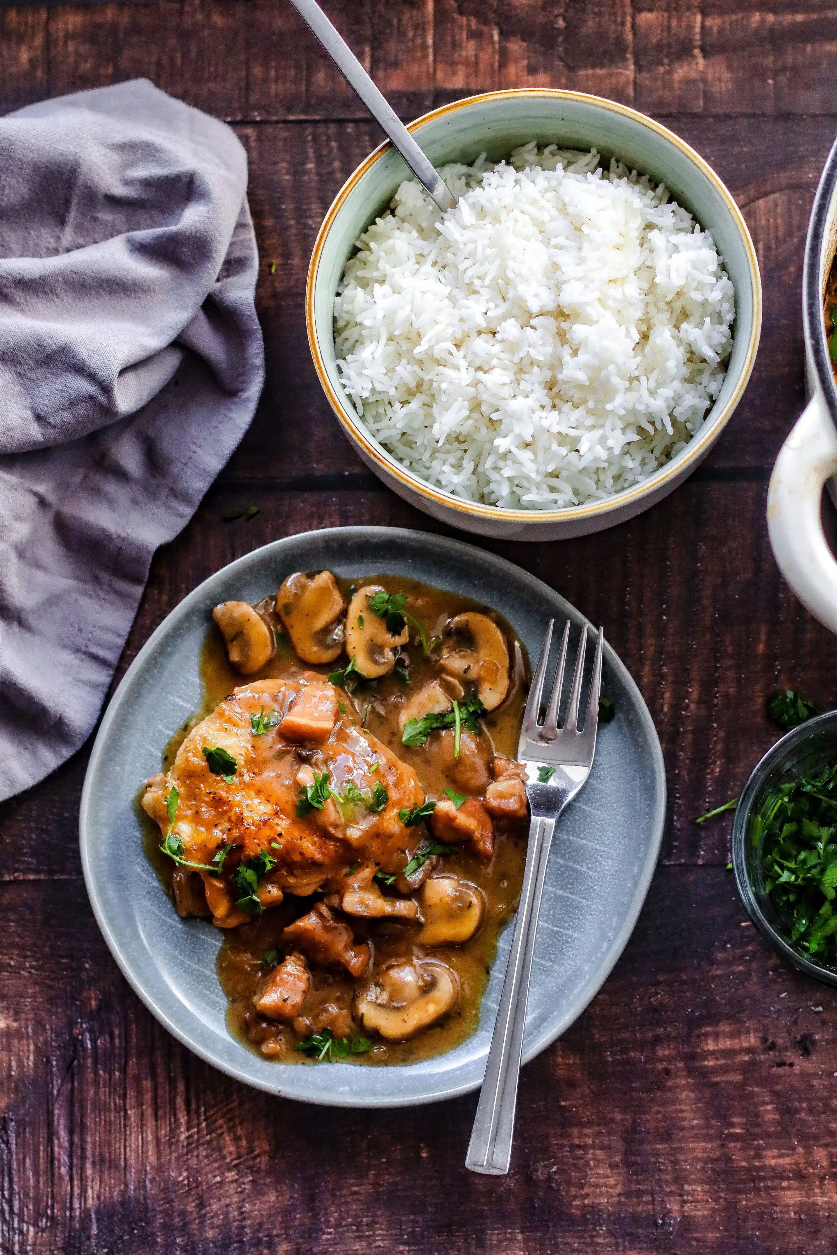 Zum Jägertopf passt Reis