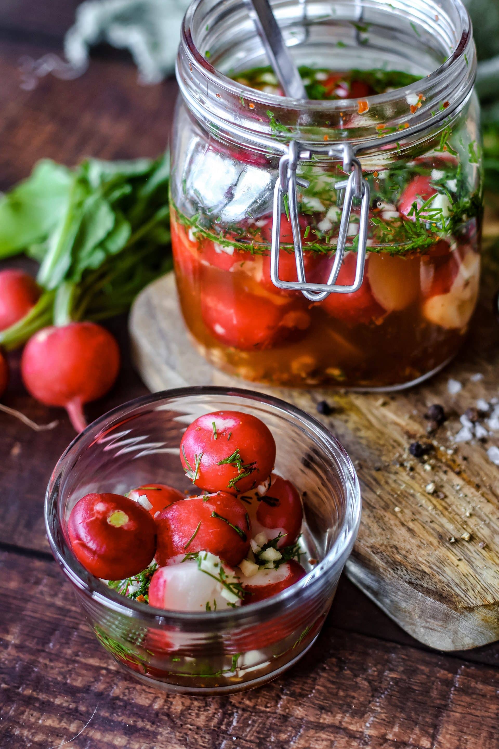 Die eingelegten Radieschen haben ein herrliches Aroma