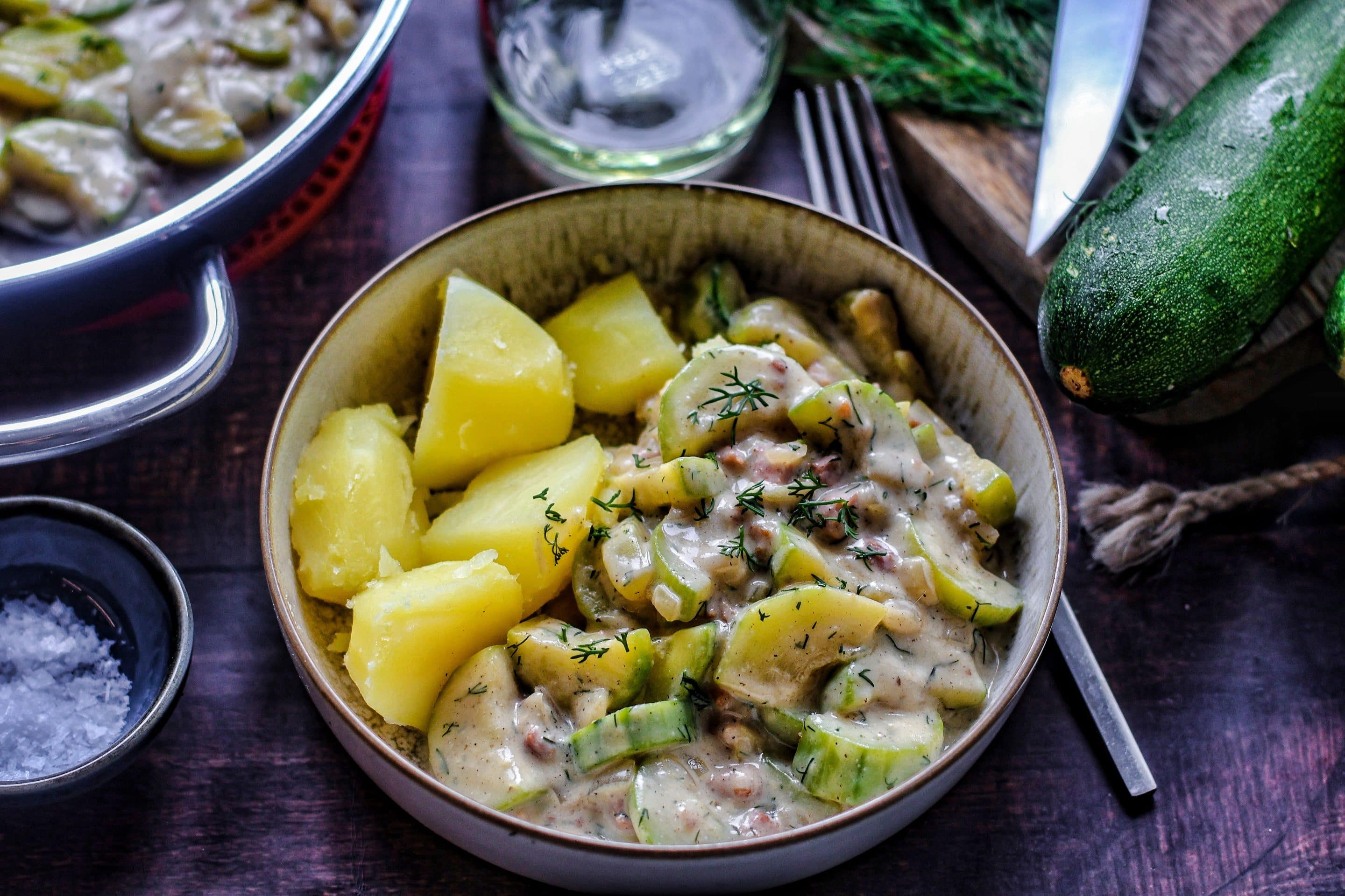geschmorte Zucchini schmeckt der ganzen Familie