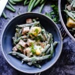 Lecker und einfach ist diese Kartoffel Bohnen Pfanne mit Kasseler