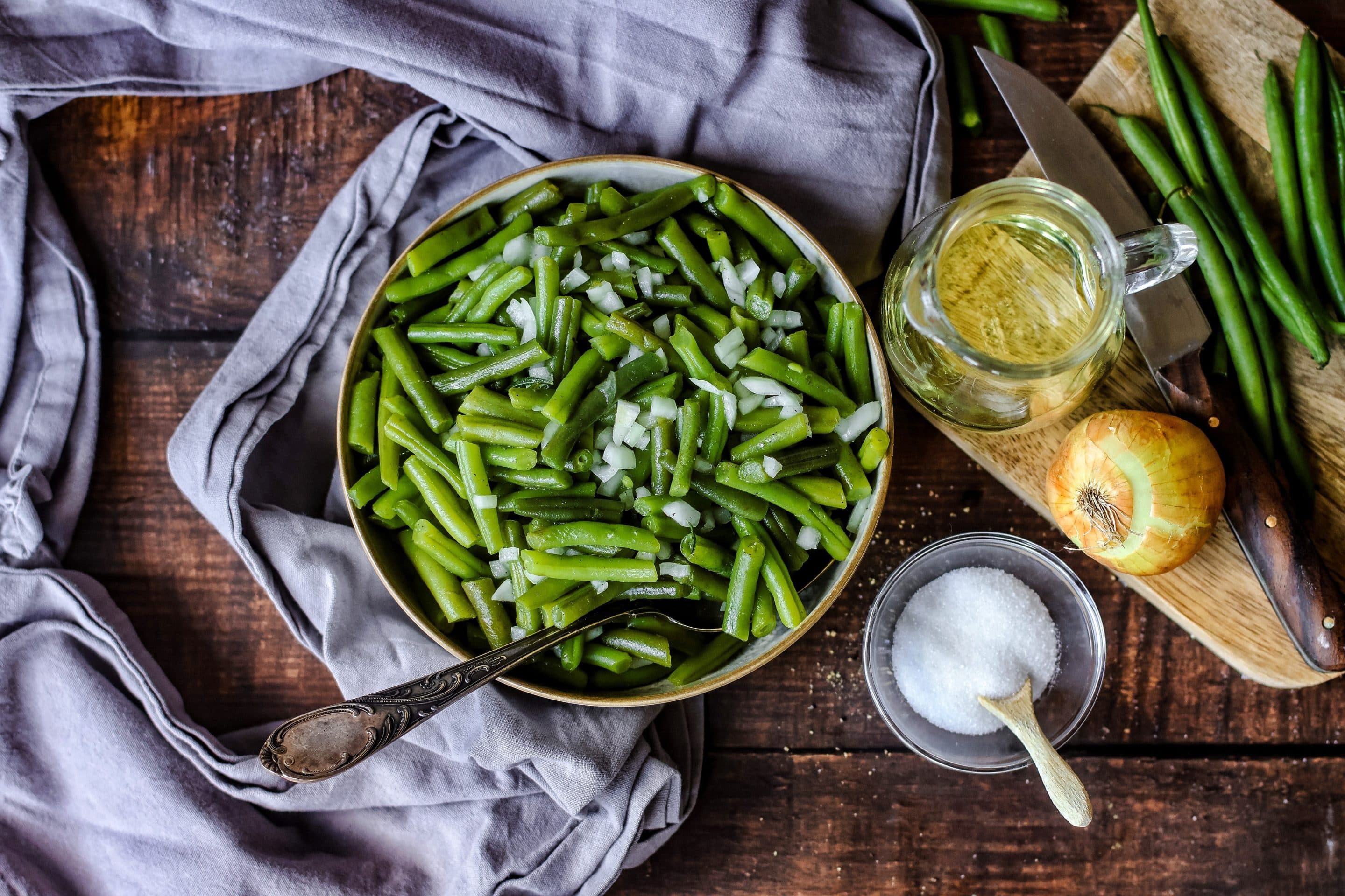 Omas Bohnensalat schmeckt phantastisch