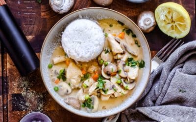 Hähnchen Geschnetzeltes im Frikassee Style