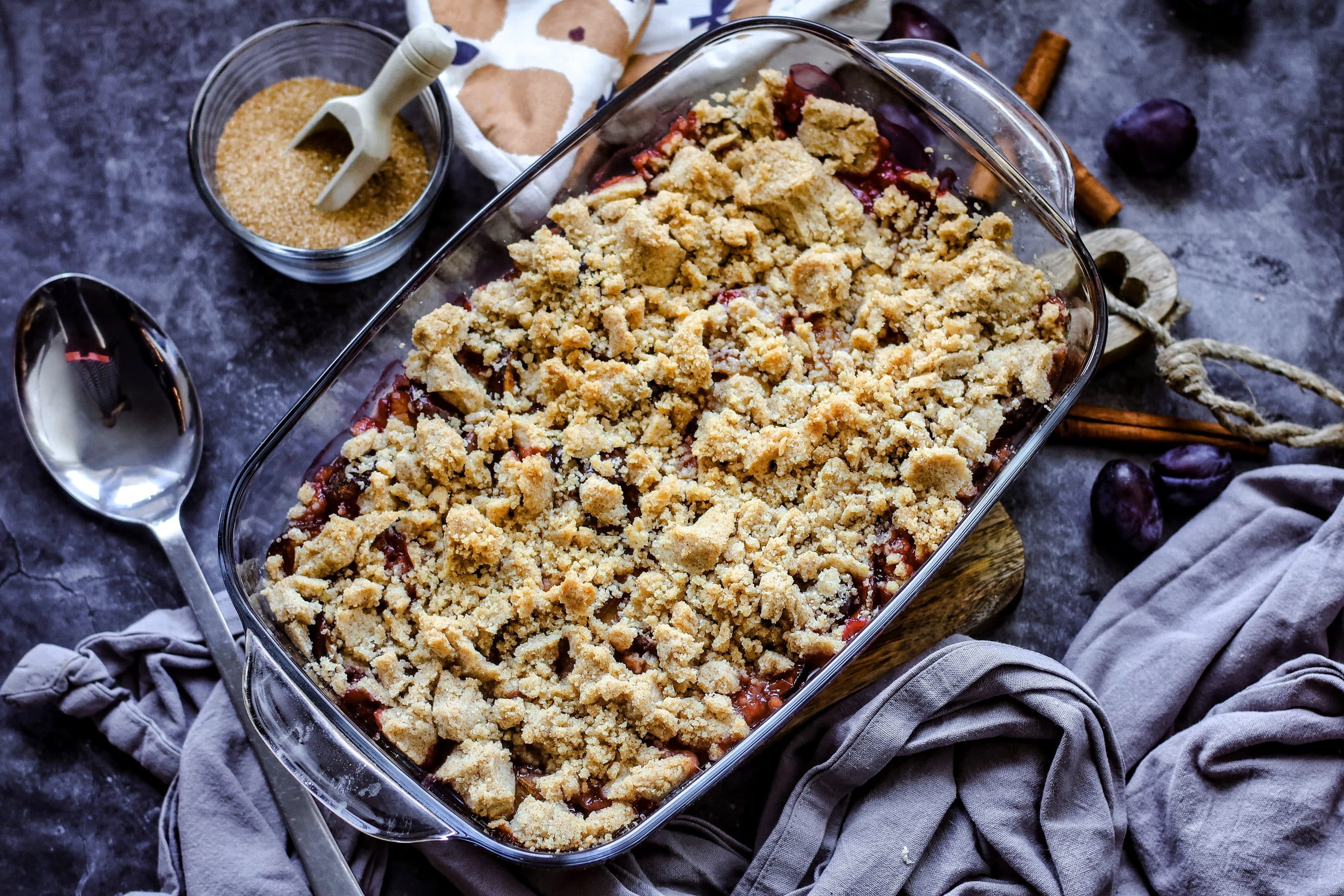 Zwetschgen Crumble ist einfach gemacht