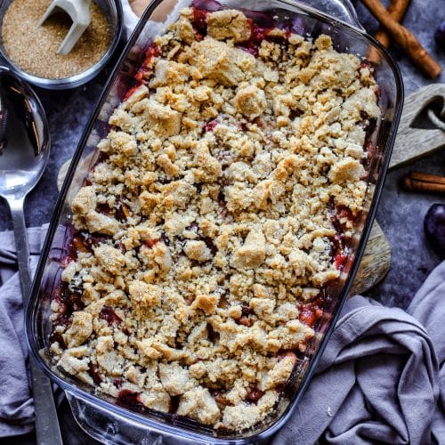 sieht dieses Zwetschgen Crumble nicht lecker aus