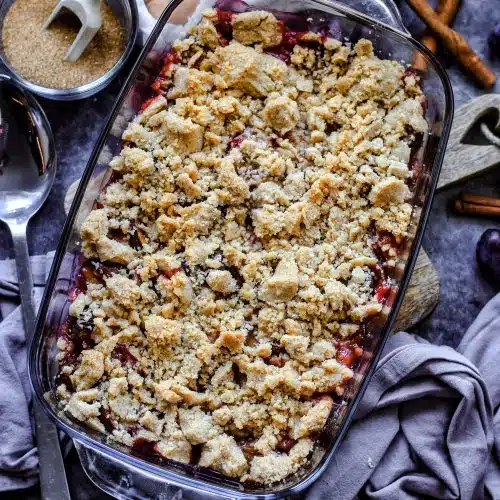 sieht dieses Zwetschgen Crumble nicht lecker aus