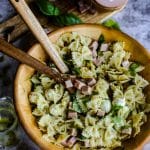 Nudelsalat mit Mortadella und Pistaziendressing ist so lecker