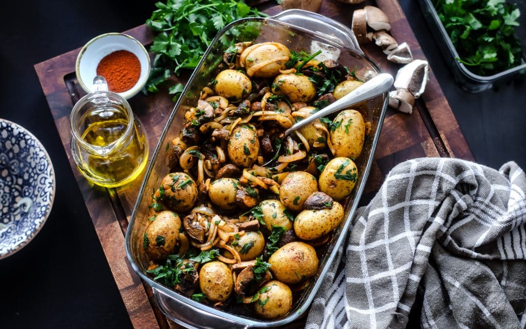 Ofenkartoffeln mit Champignons