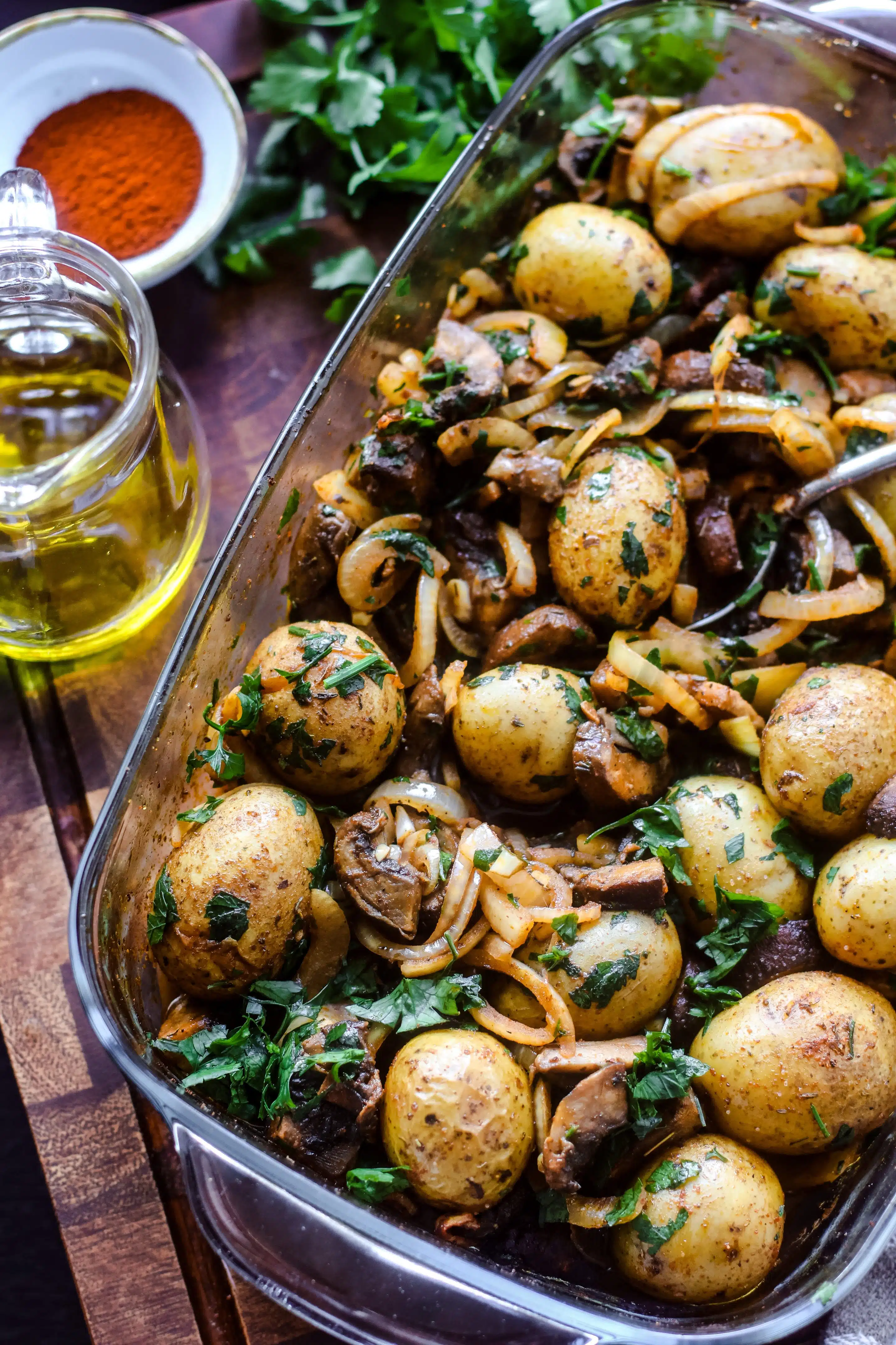Ofenkartoffeln mit Champignons schmecken der ganzen Familie