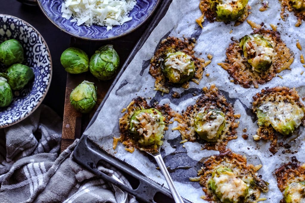 Smashed Rosenkohl aus dem Ofen