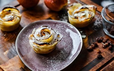 Bratapfel-Rosen aus Blätterteig