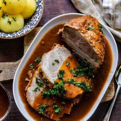Schweinebraten schmeckt herrlich