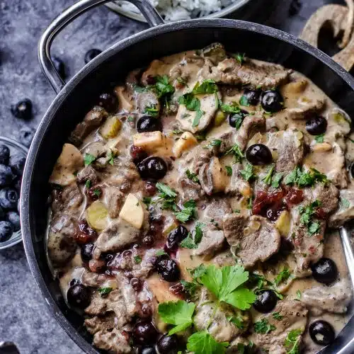 Bœuf Karkaroff oder gern auch Bœuf Stroganoff