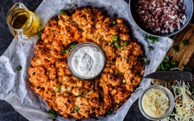 Laugenzupfbrot Elsässer Art mit leckerem Dip