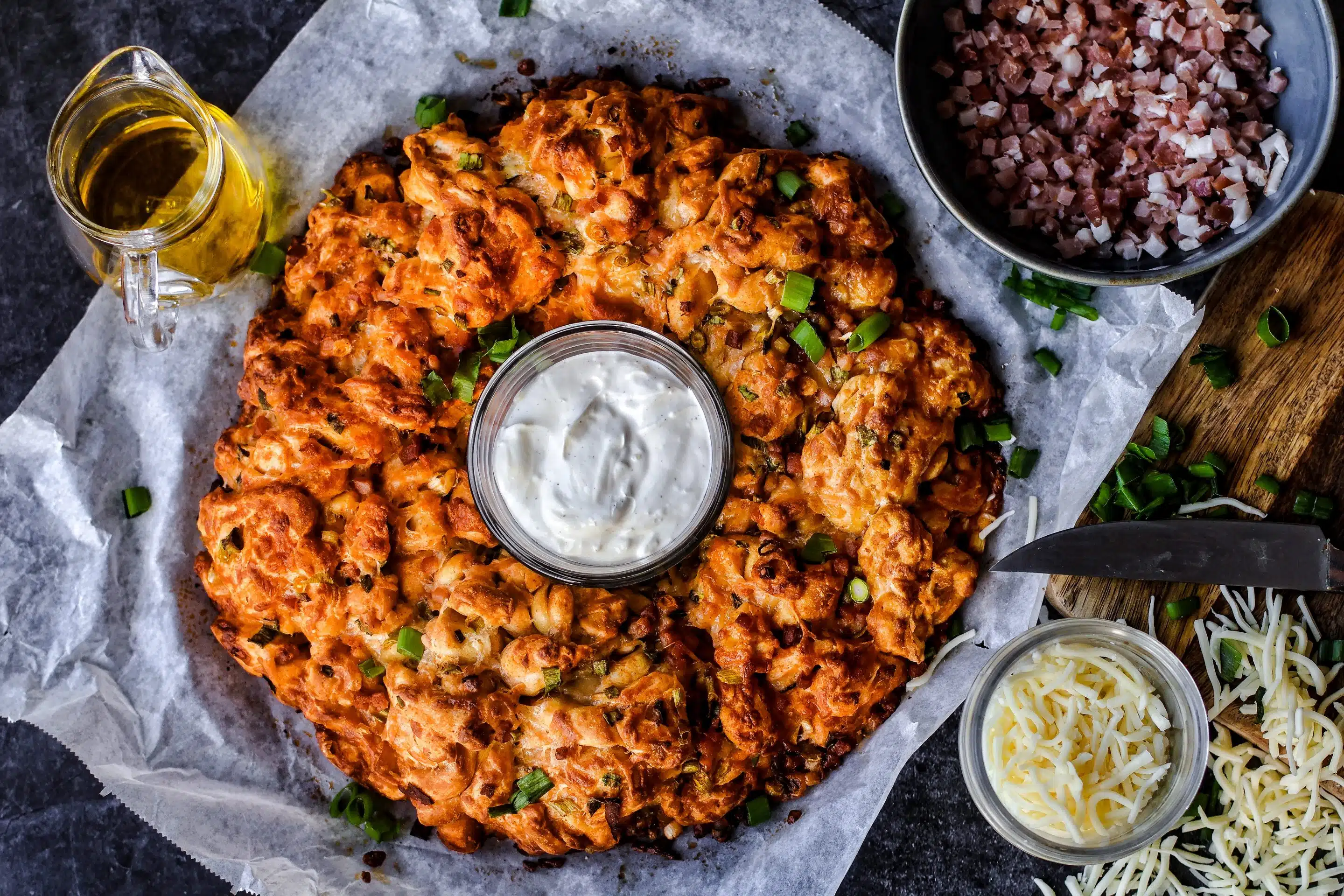 sieht dieses Laugenzupfbrot nicht toll aus?