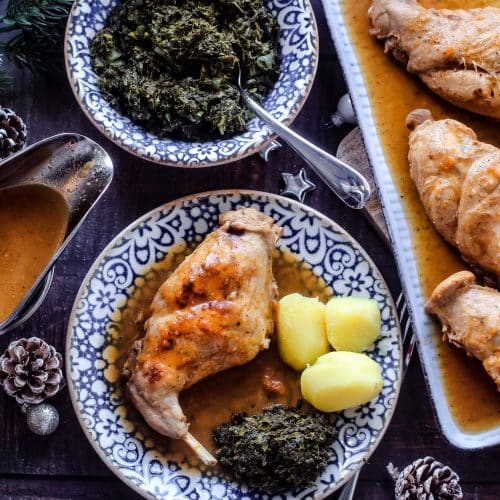 Kaninchen Braten aus dem Ofen, so wie Oma ihn gemacht hat