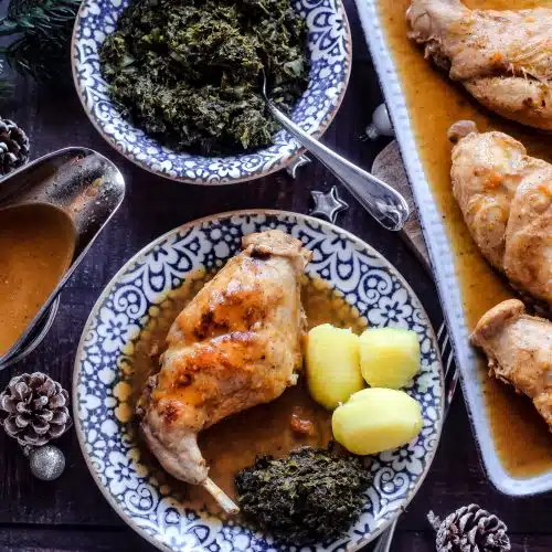 Kaninchen Braten aus dem Ofen, so wie Oma ihn gemacht hat