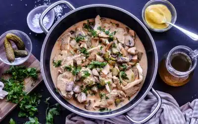 Hähnchen Stroganoff – leckeres Pfannengericht