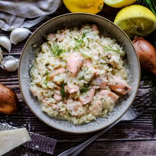 Lachs Risotto schmeckt der ganzen Familie