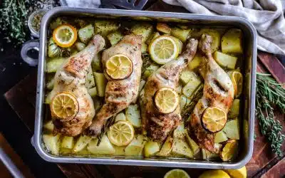 Griechisches Zitronenhähnchen mit Kartoffeln – saftig und lecker