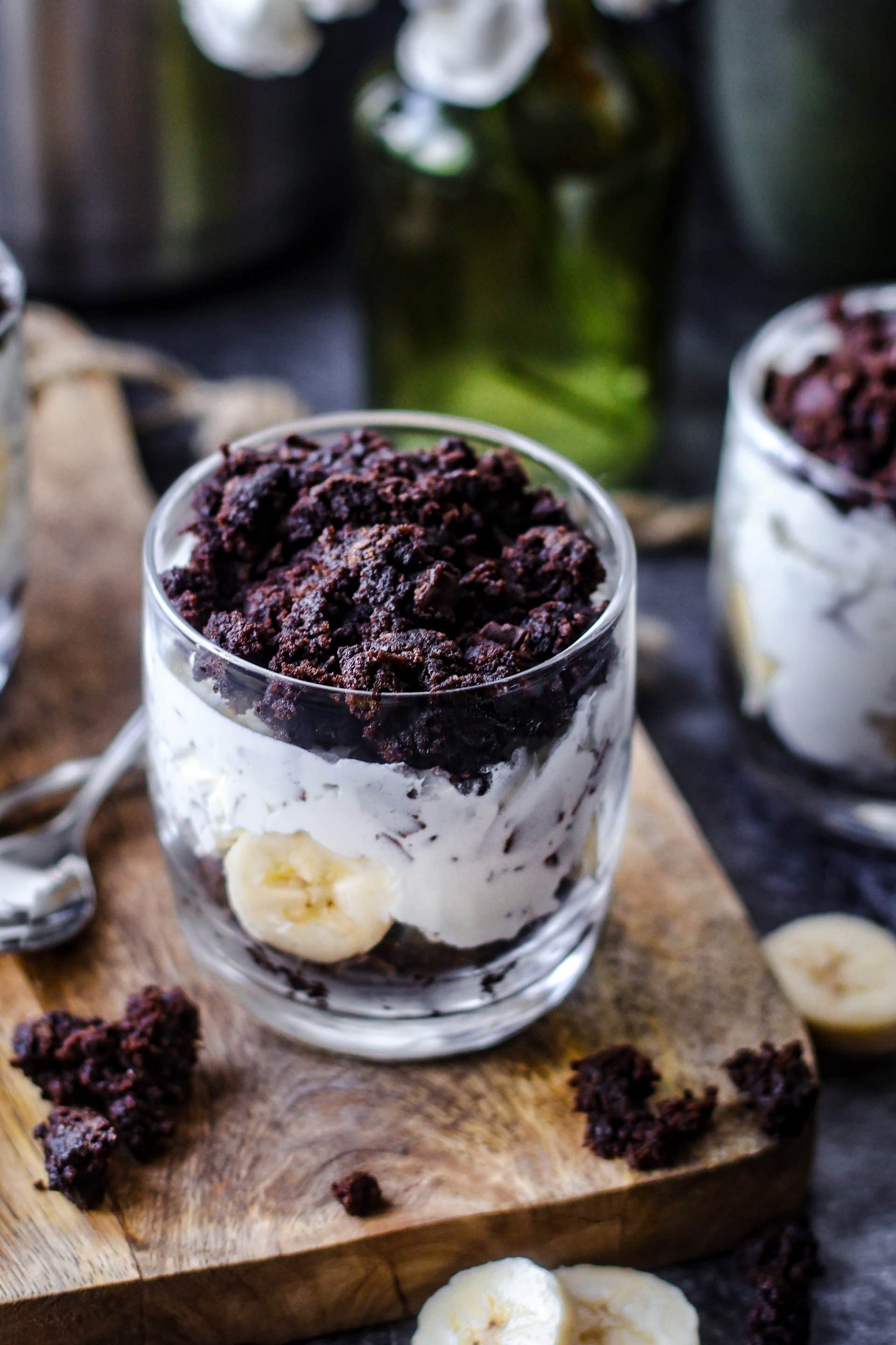 Sieht dieser Maulwurfkuchen im Glas nicht lecker aus?