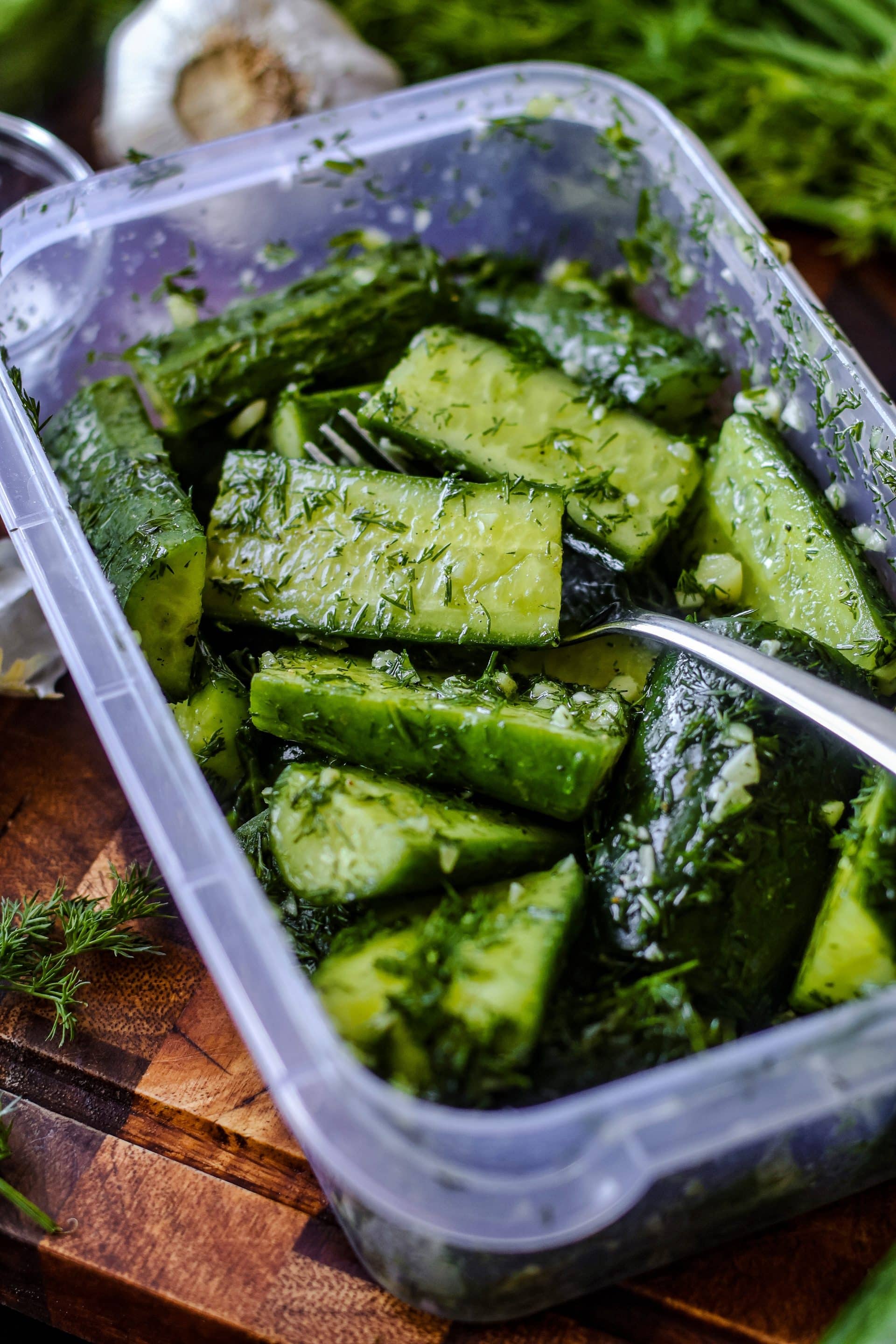 Schüttelgurken auf russische Art schmecken richtig gut