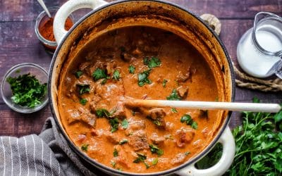 Rahmgulasch mit Paprika – deftig und lecker