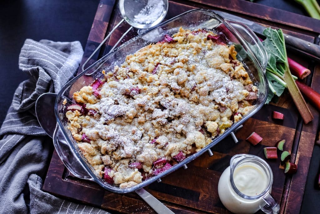 Rhabarber Crumble - einfaches Rezept