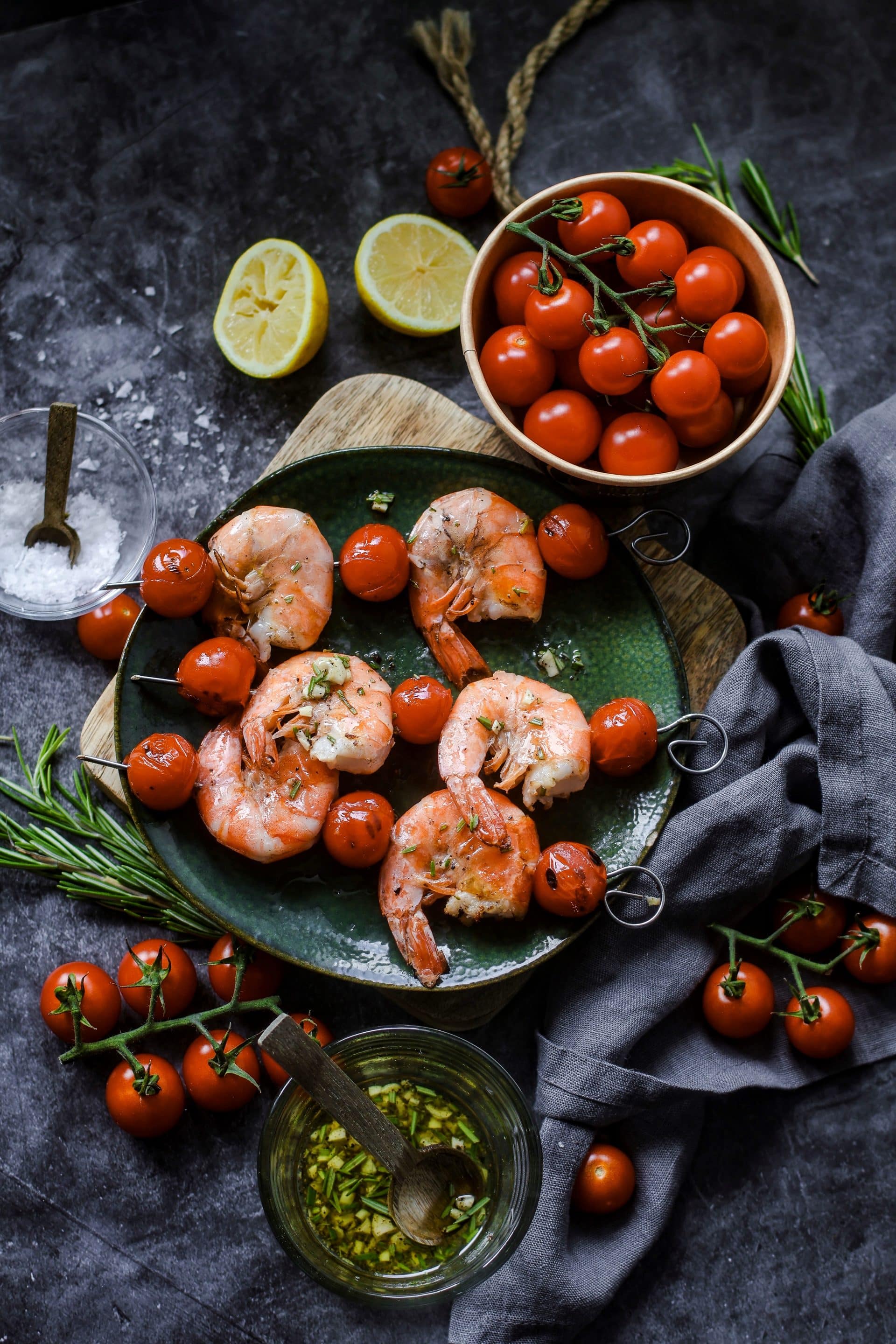 Garnelen-Spieße sind die beste Sommerküche